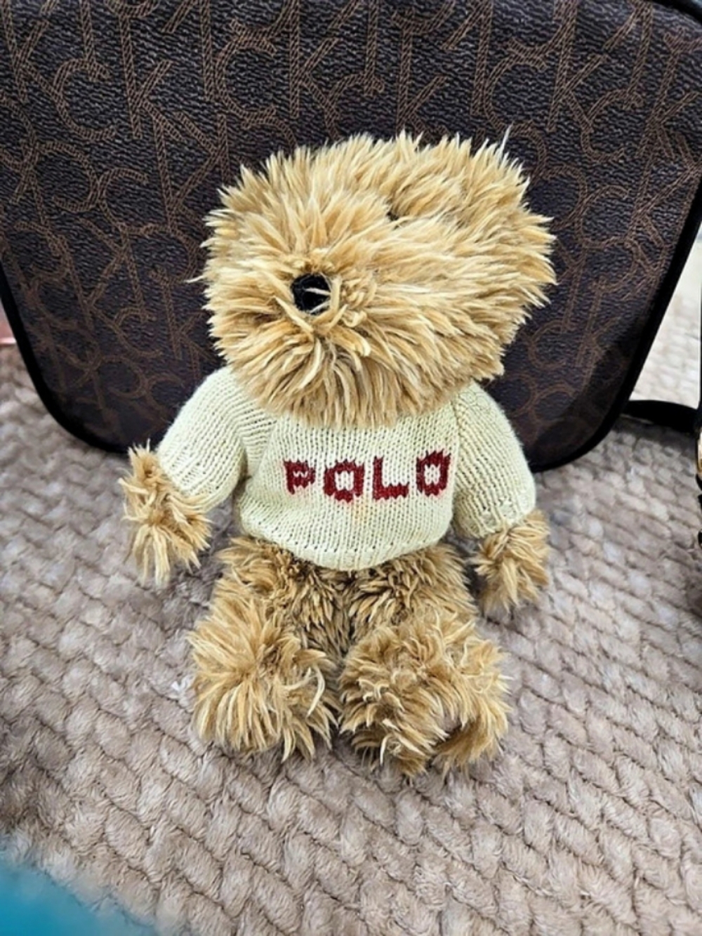 Vintage 2002 Ralph Lauren Polo Small Plush Teddy Bear With Sweater